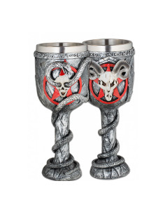 Coupe de crâne de bélier gothique démoniaque médiévale...