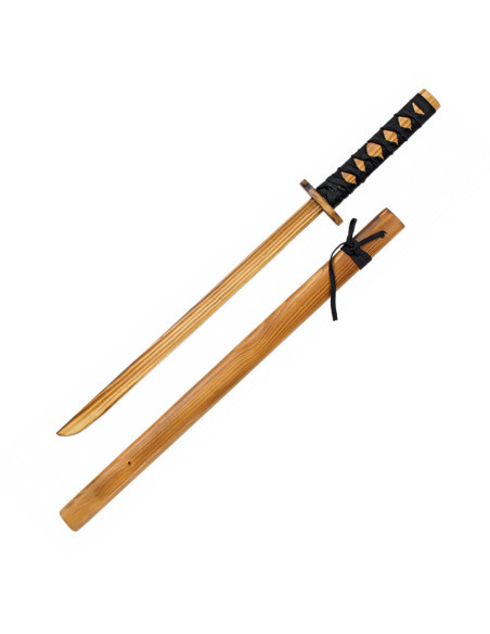 Katana en bois, couleur naturelle,...