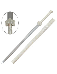 Épée traditionnelle chinoise de la dynastie Han, blanche...
