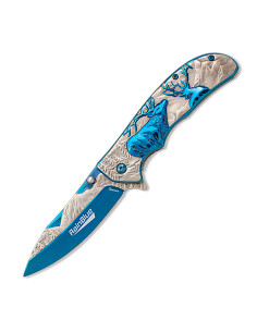 Couteau cerf bicolore RainBlue (21 cm.)