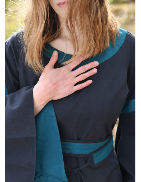 Bliaut Konstanze Robe Médiévale, bleu...