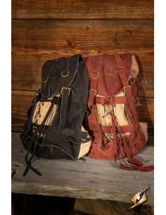 Sac à dos d'aventurier médiéval, daim