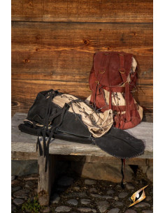 Sac à dos d'aventurier médiéval, daim 2