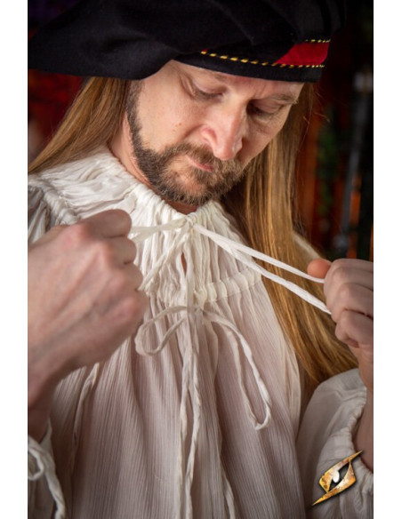 Chemise médiévale modèle Crinkle, blanc