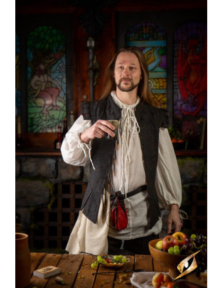 Chemise médiévale modèle Crinkle, blanc