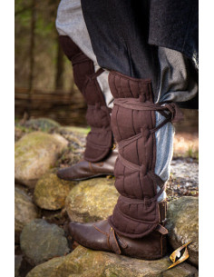 Grèves médiévales rembourrées, marron