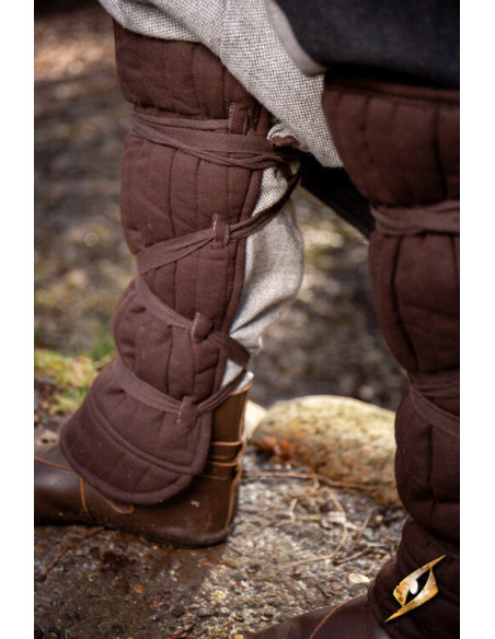 Grèves médiévales rembourrées, marron