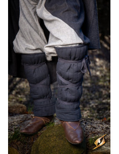 Grèves médiévales rembourrées, noires