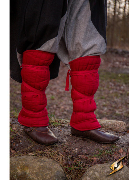 Grèves médiévales rembourrées, rouges