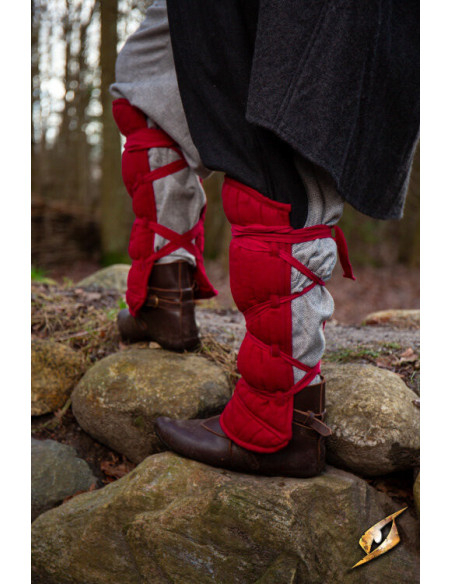 Grèves médiévales rembourrées, rouges