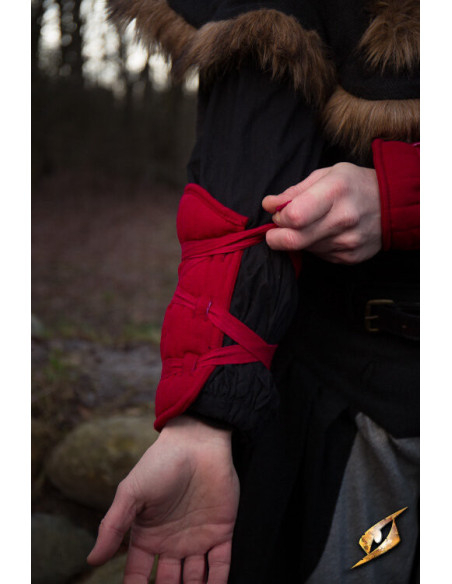 Bracelets rembourrés médiévaux, rouge