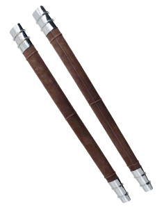 Fourreau d'épée recouvert de similicuir marron (83,5 cm.)
