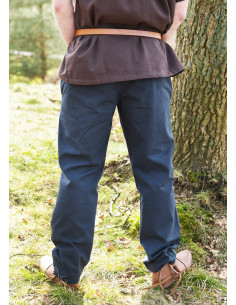 Pantalon médiéval basique modèle Hagen, bleu 2