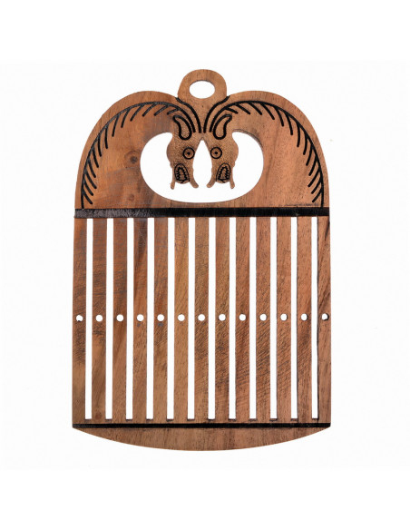 Métier à tisser Viking avec têtes de...