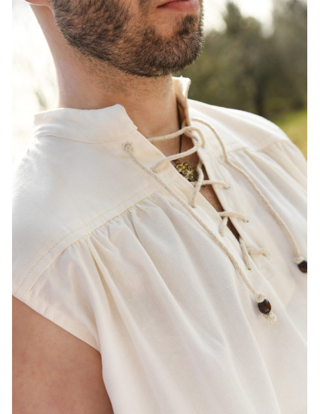 Chemise médiévale sans manches modèle...