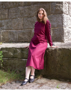 Tunique d'intérieur médiévale modèle Sunna, bordeaux 2