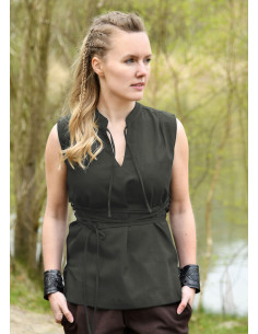 Blouse sans manches Viking modèle Levke, vert olive