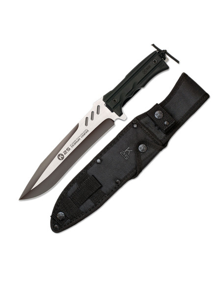 Couteau tactique SFL lame mixte marque K25 (36,6 cm.)