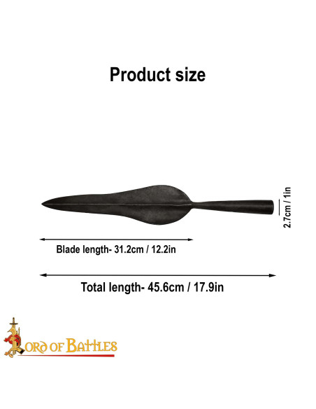 Fer de lance en fer forgé à la main...