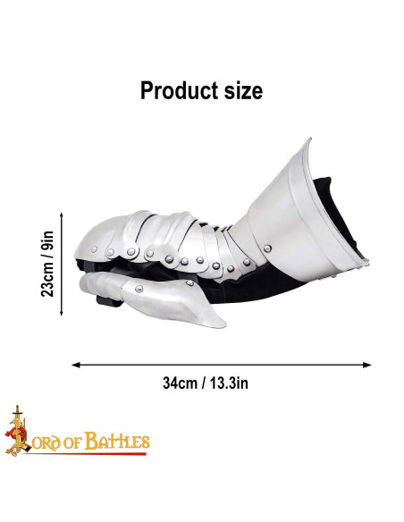 Gantelets médiévaux en acier modèle...