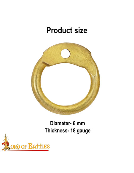 Anneaux ronds en laiton avec rivets...