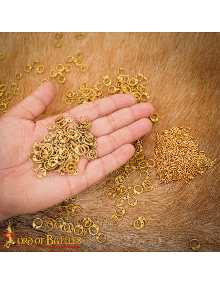 Anneaux ronds en laiton avec rivets...