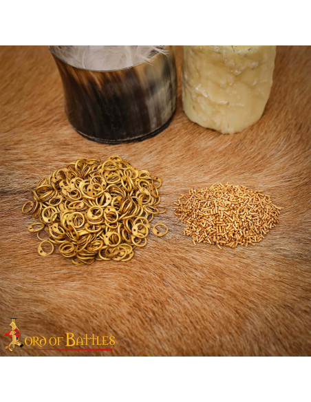 Anneaux ronds en laiton avec rivets...