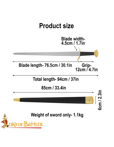 Épée Viking décorative à cinq lobes...