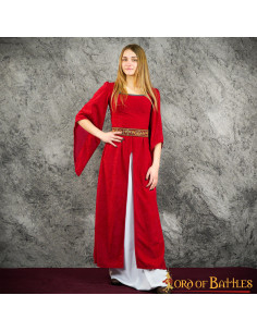 Robe Médiévale Courtisane Jimena - Rouge