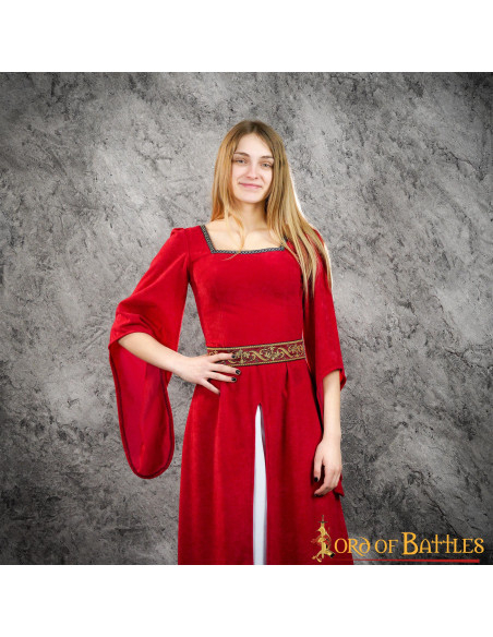 Robe Médiévale Courtisane Jimena - Rouge