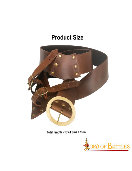 Baldric avec ceinture d'épée en cuir...