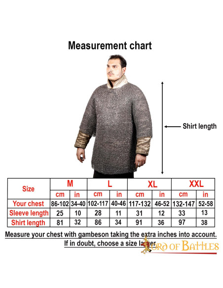 Cotte de mailles en acier à...