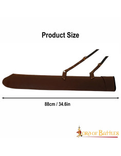 Étui en cuir pour épées LARP, marron (87 cm.) 2