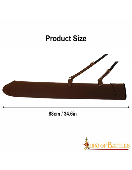 Étui en cuir pour épées LARP, marron...