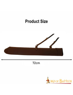 Étui en cuir pour épées LARP, marron (72 cm.) 2