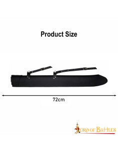 Étui en cuir pour épées LARP, noir (72 cm.) 2