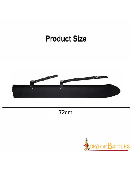 Étui en cuir pour épées LARP, noir...