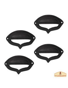 Pack de 4 poignées médiévales rustiques en fonte (10 cm.)