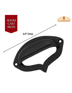 Pack de 4 poignées médiévales rustiques en fonte (10 cm.) 2