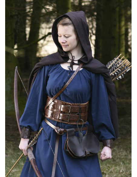 Cape médiévale courte ouverte avec...