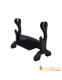 Support de table en bois à deux niveaux pour épées