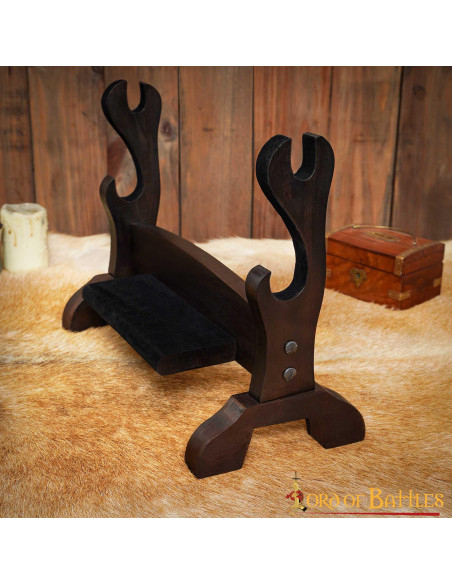 Support de table en bois à deux...