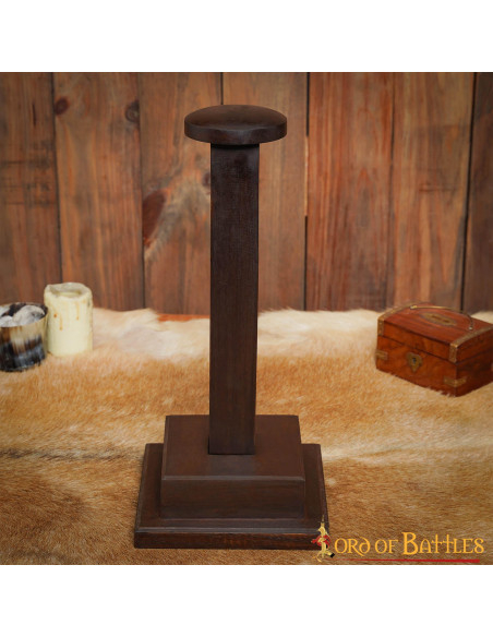 Porte-casque en bois fait main (42 cm.)