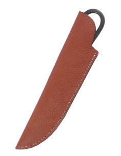 Couteau médiéval forgé avec étui en cuir (19 cm.) 2