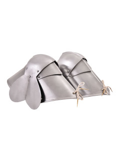 Genouillères gothiques en acier 1,6 mm. 15ème siècle