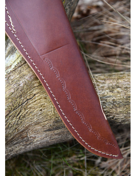 Couteau à manche en os et lame damas...