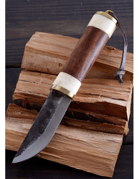 Couteau médiéval à manche en os...