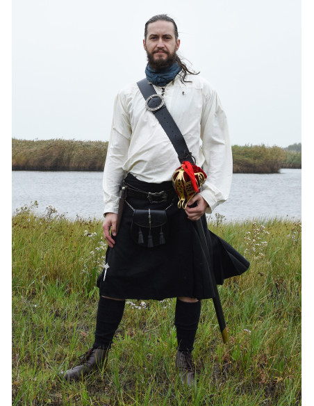 Kilt 8 yards Black Watch couleur noire