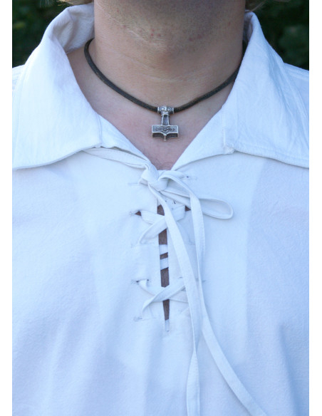 Chemise médiévale en coton avec... Chemise médiévale en coton avec...