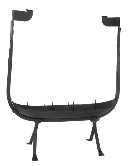 Grand bougeoir bateau viking, fer forgé